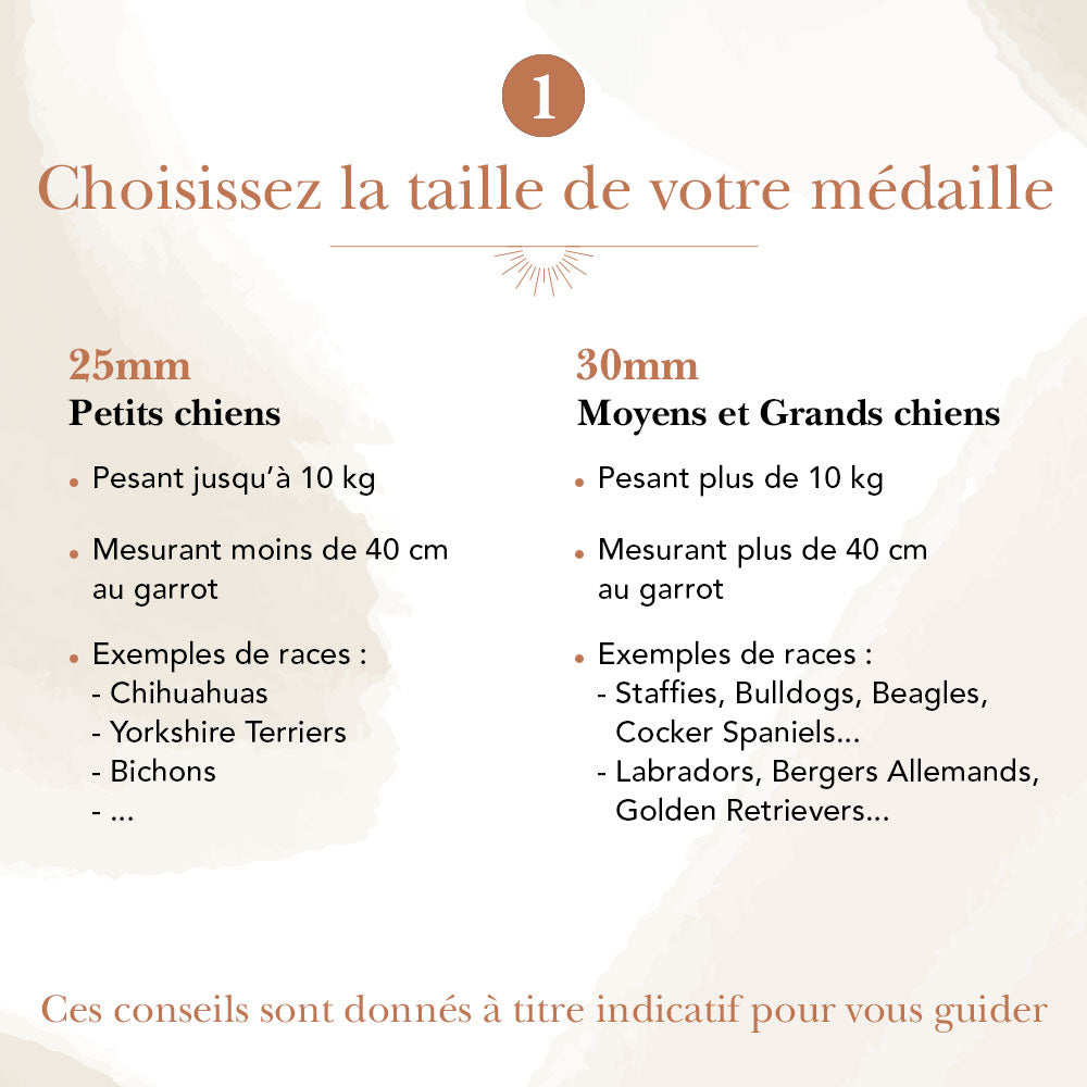 Choisissez la taille de votre médaille